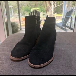 Blonde Booties - Black suede size 9